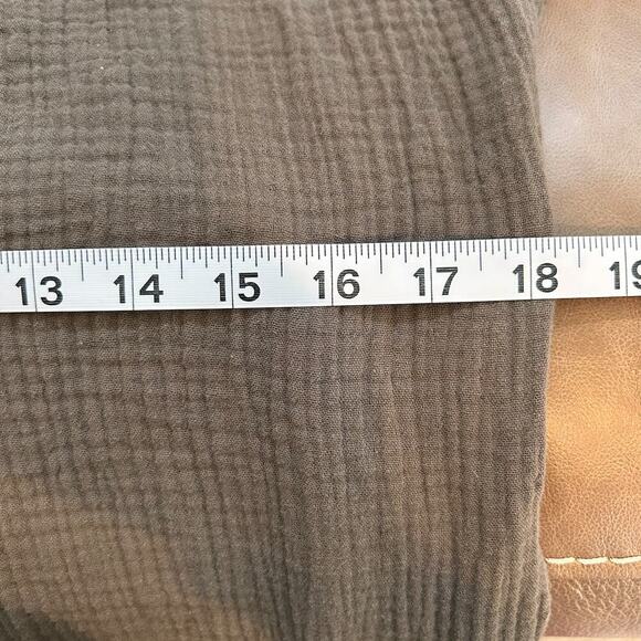 Stillwater Gauzy Boho Waffle Knit Romper Jumpsuit Dolman Sleeve Chocolate MED - Picture 6 of 7